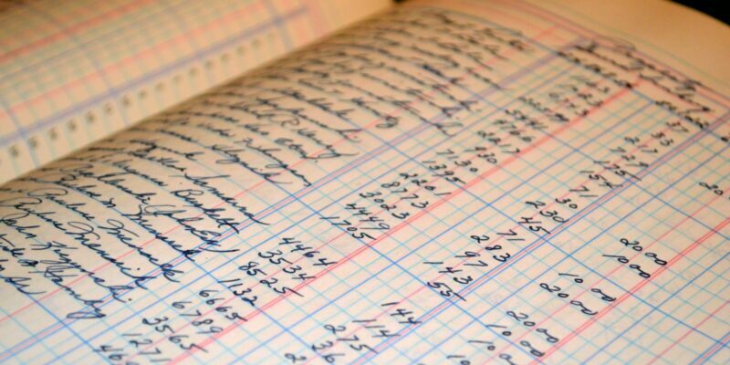 Close-up Photo of Ledger's List